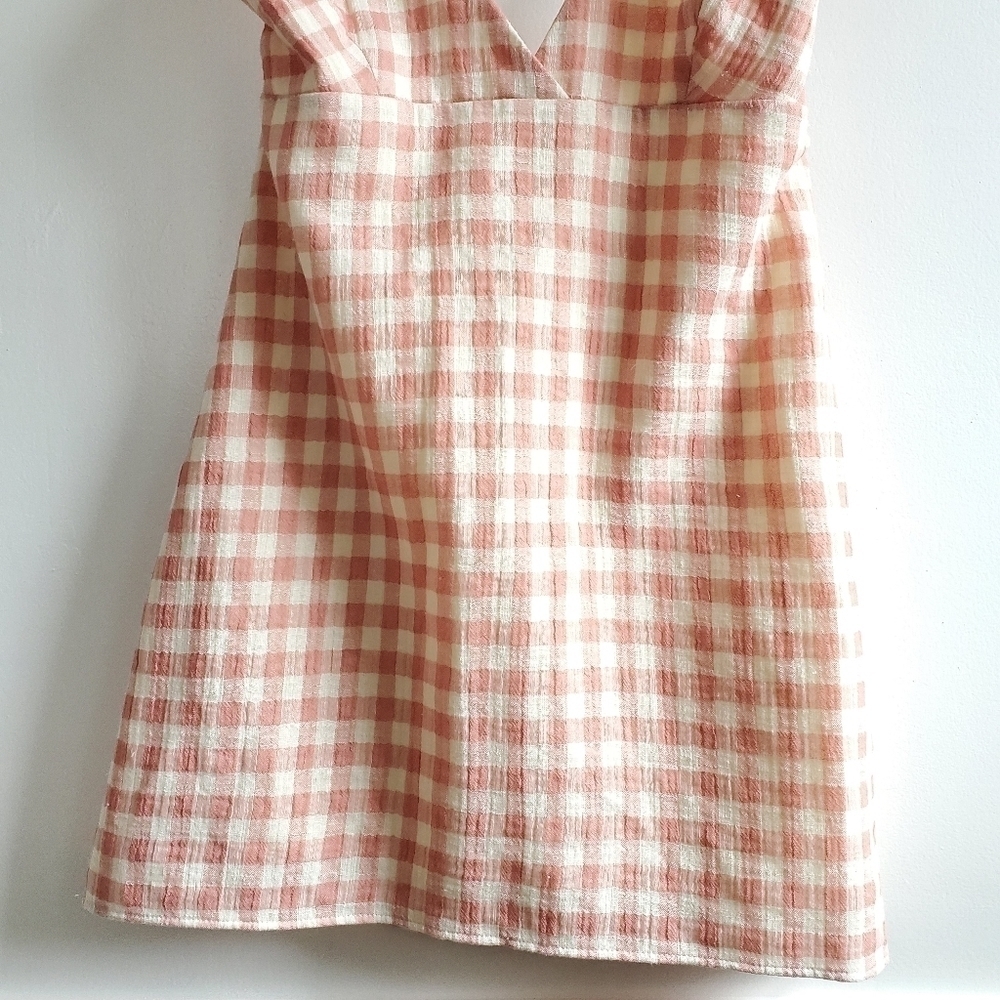 Zara Gingham Check Halter Mini Dress NWT Size XS - Picture 11 of 16